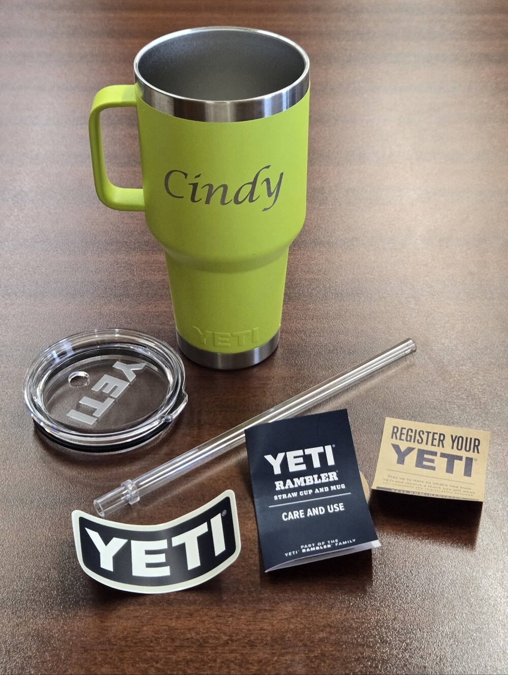 Personalized Yeti Green Rambler Tumbler